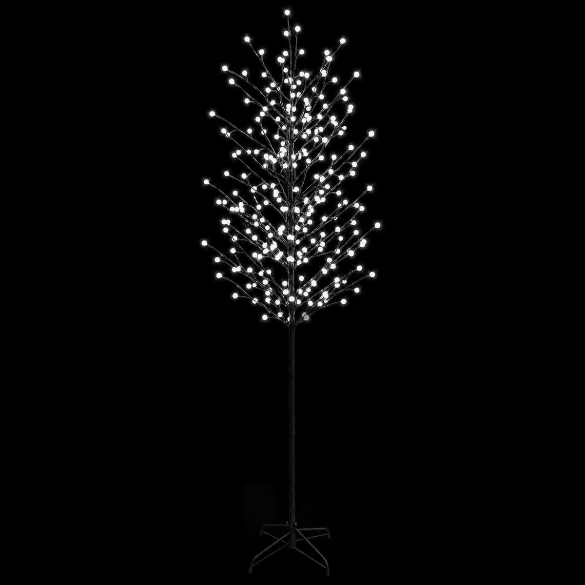 LED Ball Christmas Tree Black 240 cm Steel 280 LEDs