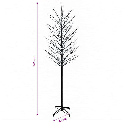 LED Ball Christmas Tree Black 240 cm Steel 280 LEDs