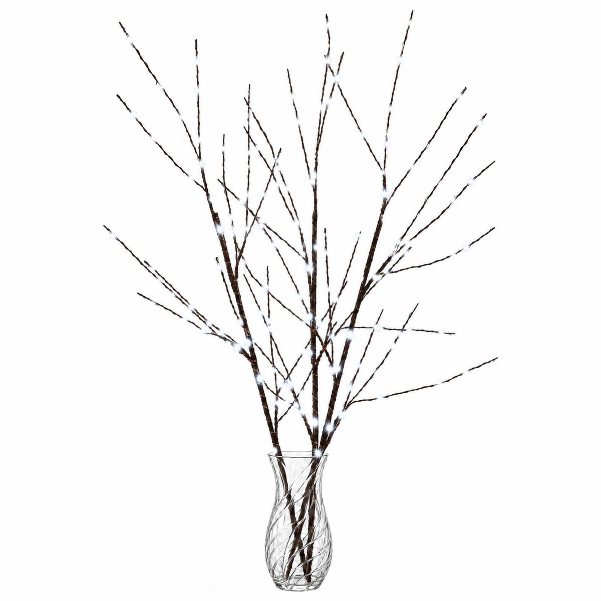 LED Copper Branch Christmas Decoration 3 pcs Brown 62 cm Steel