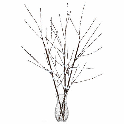 LED Copper Branch Christmas Decoration 3 pcs Brown 62 cm Steel