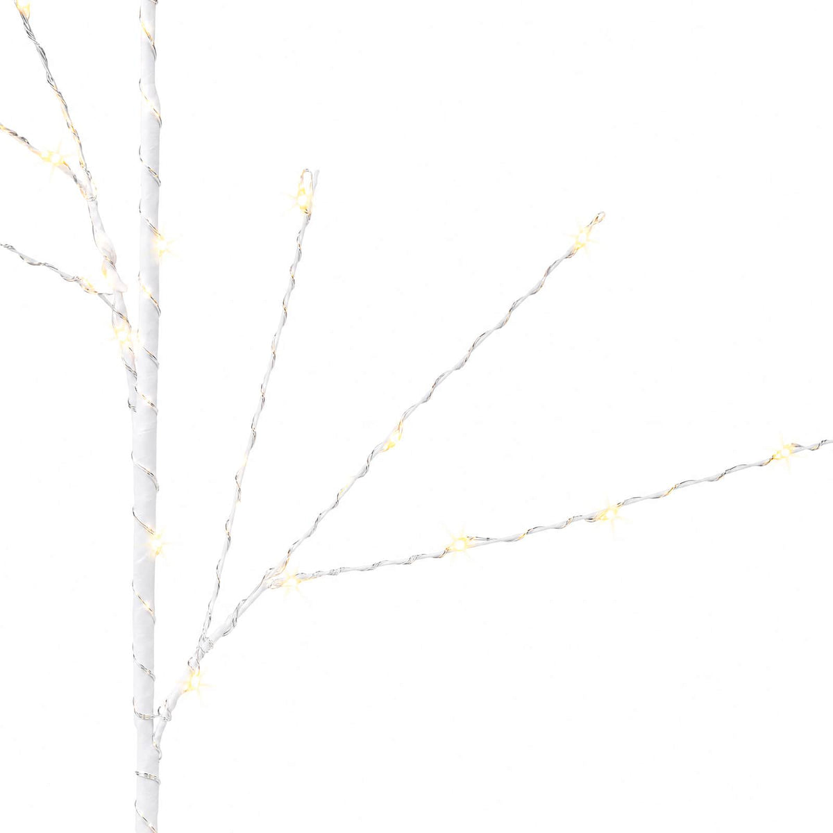 LED Copper Branch Christmas Decoration 3 pcs White 62 cm Steel