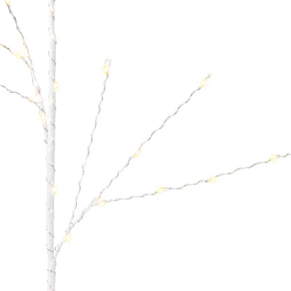 LED Copper Branch Christmas Decoration 3 pcs White 62 cm Steel
