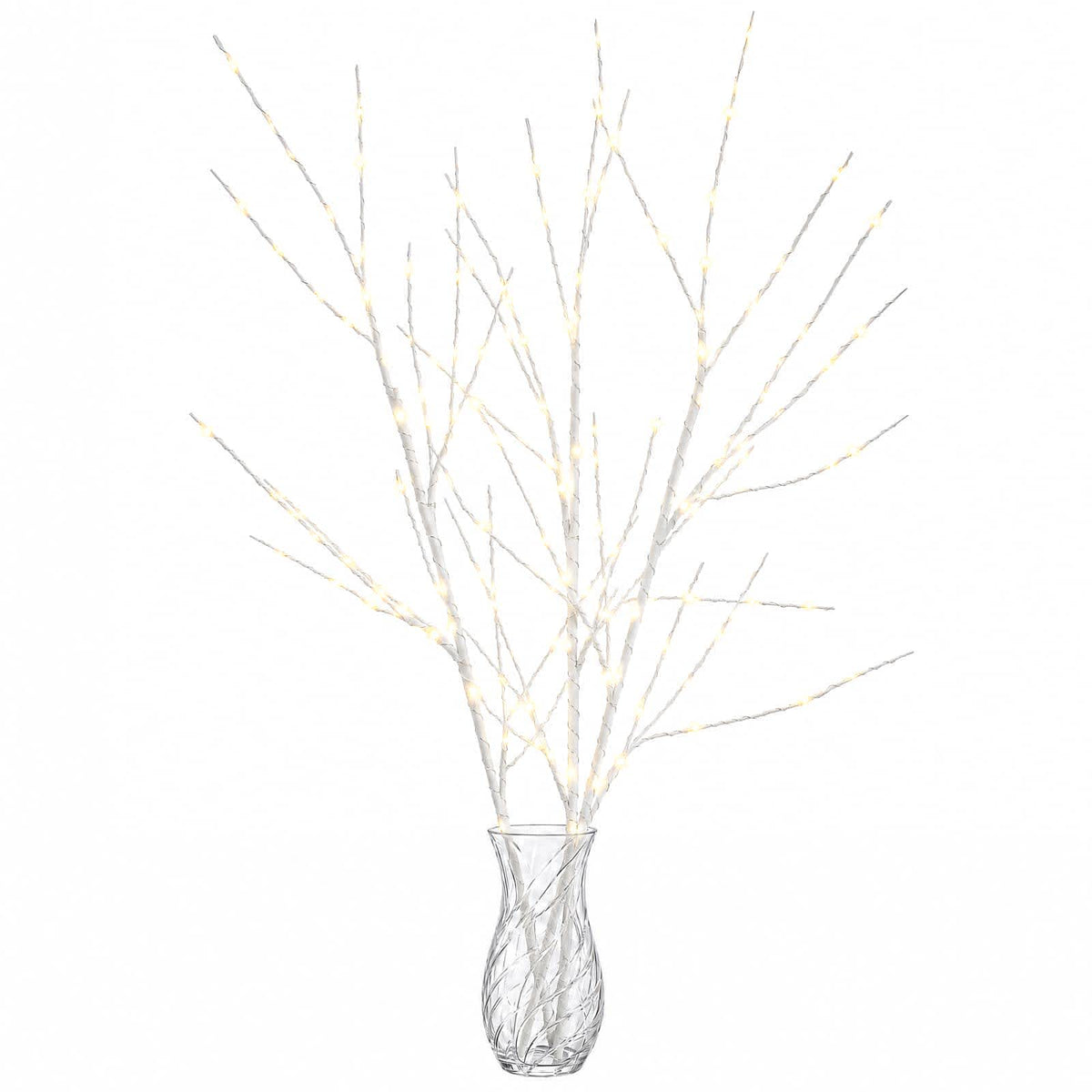 LED Copper Branch Christmas Decoration 3 pcs White 62 cm Steel