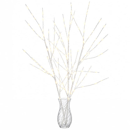 LED Copper Branch Christmas Decoration 3 pcs White 62 cm Steel