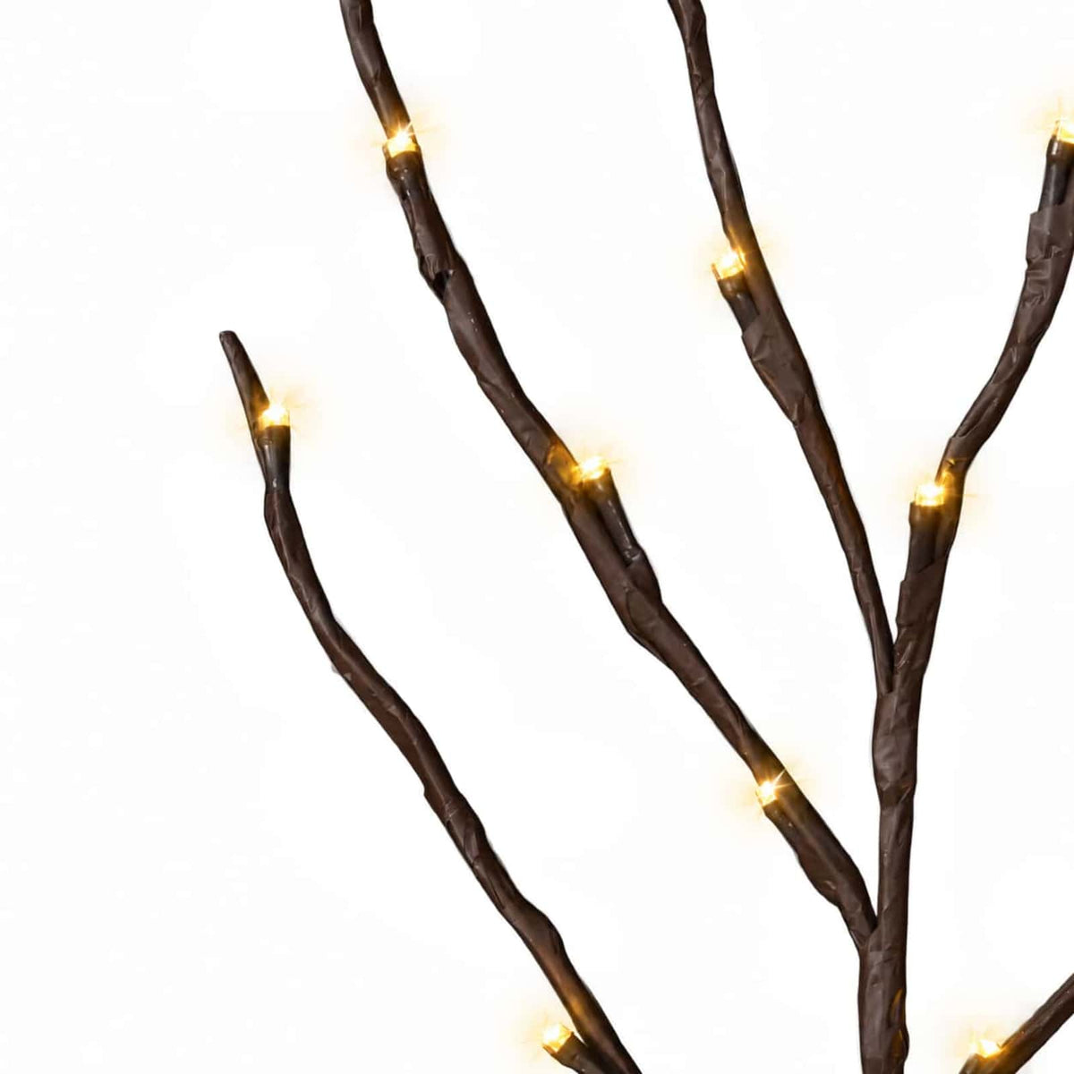 LED Copper Branch Christmas Decoration 3 pcs Brown 62 cm Steel