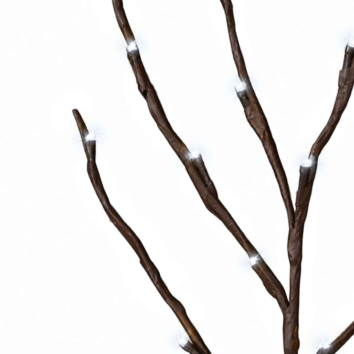LED Copper Branch Christmas Decoration 3 pcs Brown 62 cm Steel