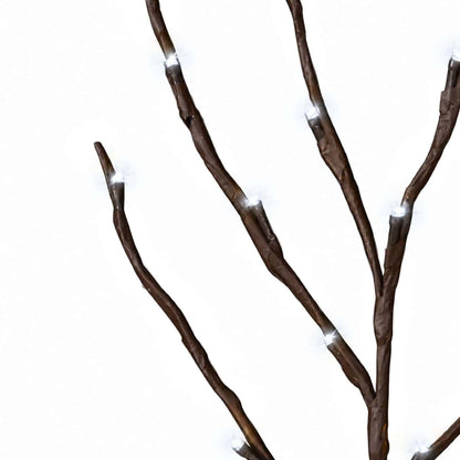 LED Copper Branch Christmas Decoration 3 pcs Brown 62 cm Steel