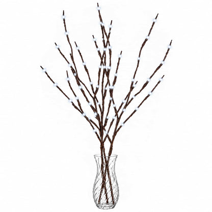 LED Copper Branch Christmas Decoration 3 pcs Brown 62 cm Steel