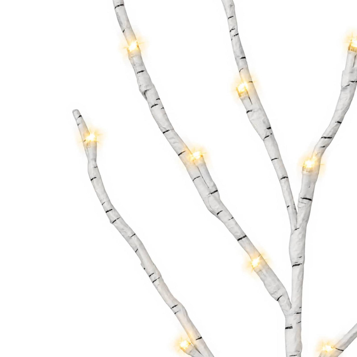 LED Copper Branch Christmas Decoration 3 pcs White 62 cm Steel