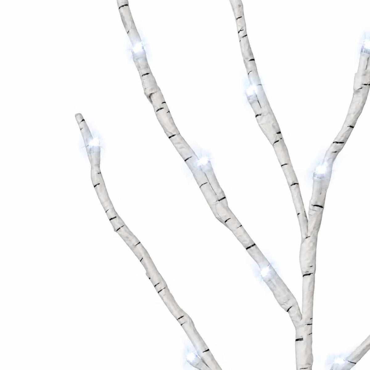 LED Copper Branch Christmas Decoration 3 pcs White 62 cm Steel