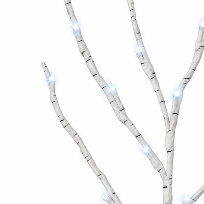 LED Copper Branch Christmas Decoration 3 pcs White 62 cm Steel