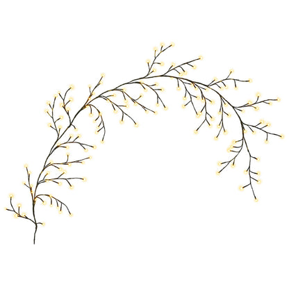 LED Willow Vine Christmas Decoration 2 pcs Black 270 cm Steel