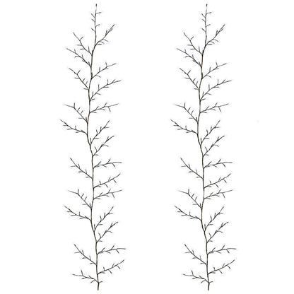 LED Willow Vine Christmas Decoration 2 pcs Black 270 cm Steel