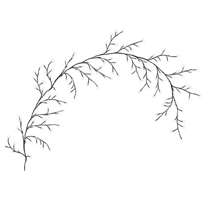 LED Willow Vine Christmas Decoration 2 pcs Black 270 cm Steel
