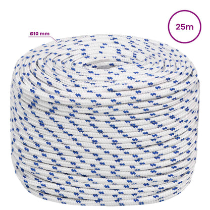Multipurpose Utility Rope 10 mm 25 m White and Blue PP