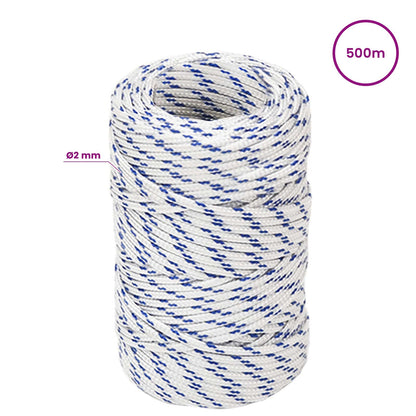 Multipurpose Utility Rope 2 mm 500 m White and Blue PP