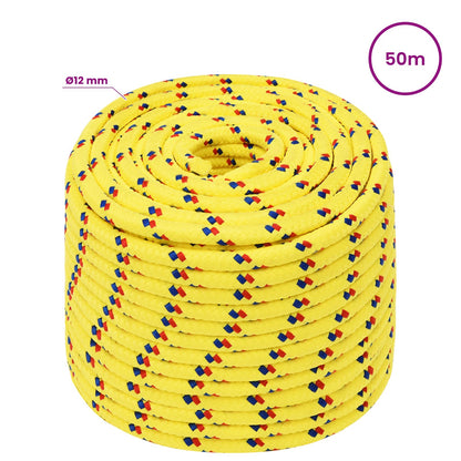Multipurpose Utility Rope 12 mm 50 m Yellow PP 930 kg Max Load