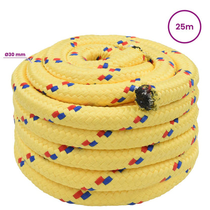 Multipurpose Utility Rope 30 mm 25 m Yellow PP 5400 kg Max Load