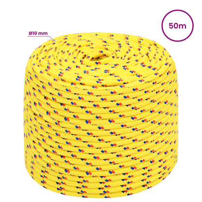 Multipurpose Utility Rope 10 mm 50 m Yellow PP 645 kg Max Load