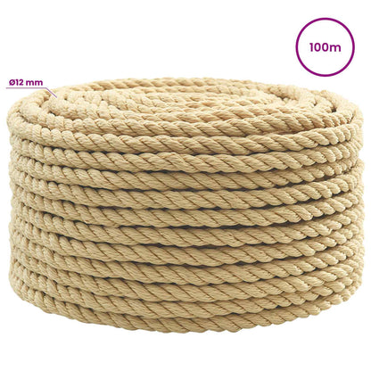 Multipurpose Utility Rope 12 mm 100 m Natural PP