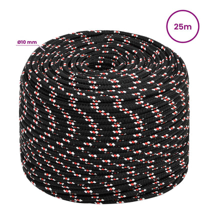 Multipurpose Utility Rope 10 mm 25 m Black and Red PP