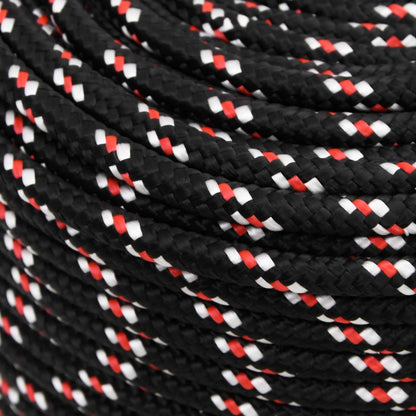 Multipurpose Utility Rope 6 mm 25 m Black and Red PP