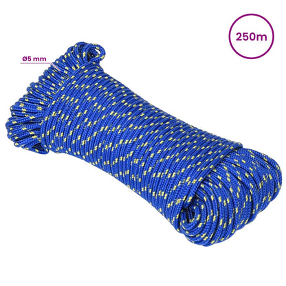 Multipurpose Utility Rope 5 mm 250 m Blue PP 150 kg Max Load