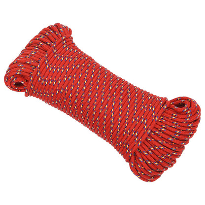 Multipurpose Utility Rope 4 mm 25 m Red PP 105 kg Max Load