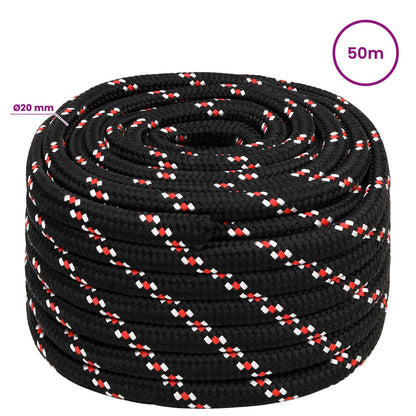 Multipurpose Utility Rope 20 mm 50 m Black and Red PP