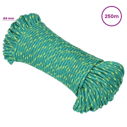 Multipurpose Utility Rope 4 mm 250 m Green PP 105 kg Max Load