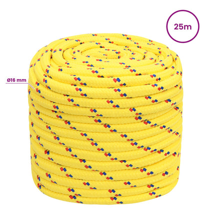 Multipurpose Utility Rope 16 mm 25 m Yellow PP 1560 kg Max Load