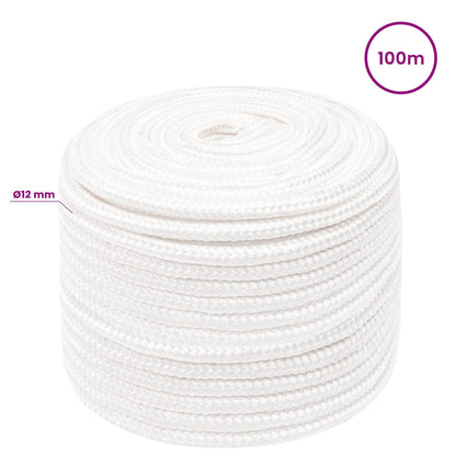 Multipurpose Utility Rope 12 mm 100 m White PP 930 kg Max Load