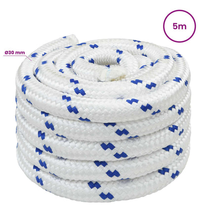 Multipurpose Utility Rope 30 mm 5 m White and Blue PP