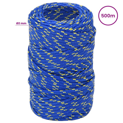 Multipurpose Utility Rope 2 mm 500 m Blue PP 27 kg Max Load