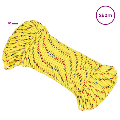 Multipurpose Utility Rope 3 mm 250 m Yellow PP 67.5 kg Max Load