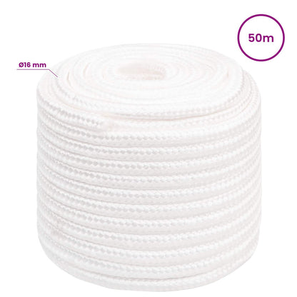 Multipurpose Utility Rope 16 mm 50 m White PP 1560 kg Max Load