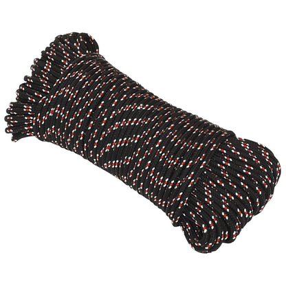 Multipurpose Utility Rope 4 mm 25 m Black and Red PP