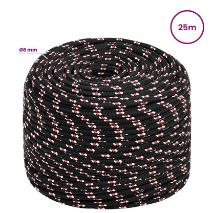Multipurpose Utility Rope 8 mm 25 m Black and Red PP