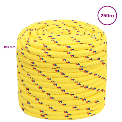 Multipurpose Utility Rope 16 mm 250 m Yellow PP