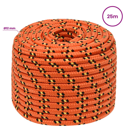 Multipurpose Utility Rope 12 mm 25 m Orange PP 930 kg Max Load