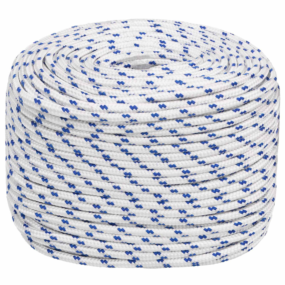 Multipurpose Utility Rope 8 mm 50 m White and Blue PP