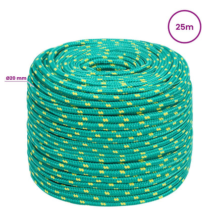 Multipurpose Utility Rope 20 mm 25 m Green PP 2400 kg Max Load