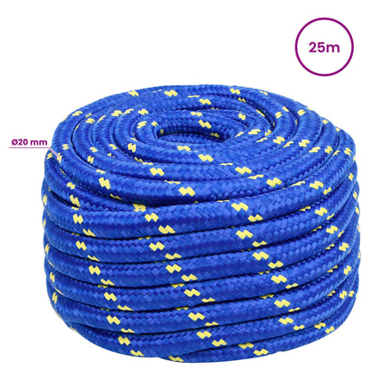 Multipurpose Utility Rope 20 mm 25 m Blue PP 2400 kg Max Load