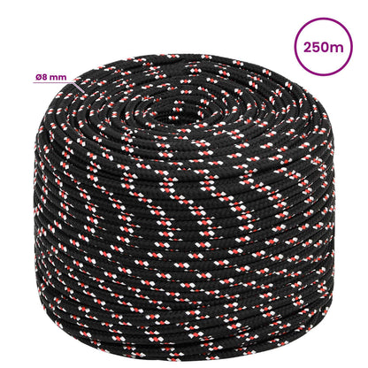 Multipurpose Utility Rope 8 mm 250 m Black and Red PP
