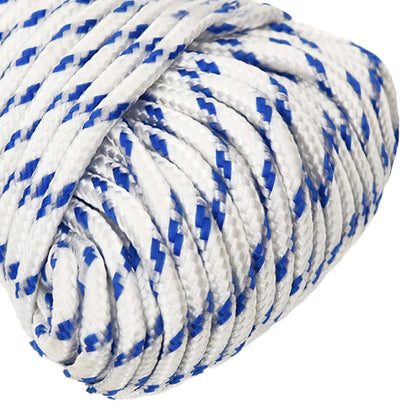 Multipurpose Utility Rope 4 mm 25 m White and Blue PP