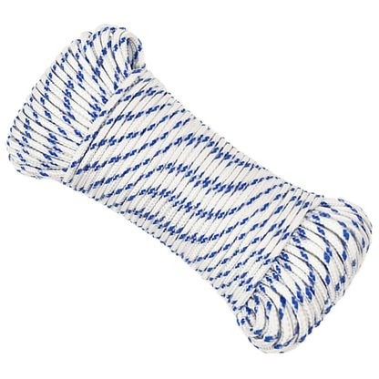 Multipurpose Utility Rope 4 mm 25 m White and Blue PP