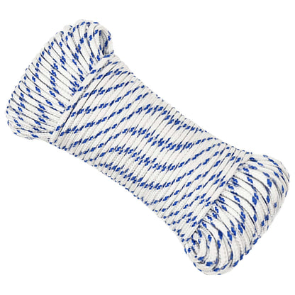 Multipurpose Utility Rope 4 mm 250 m White and Blue PP