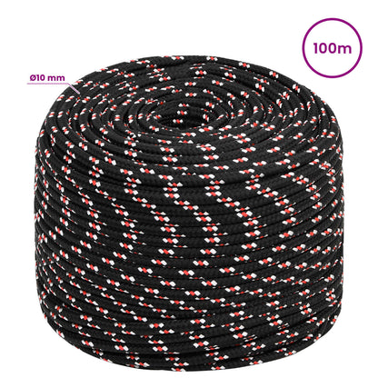 Multipurpose Utility Rope 10 mm 100 m Black and Red PP
