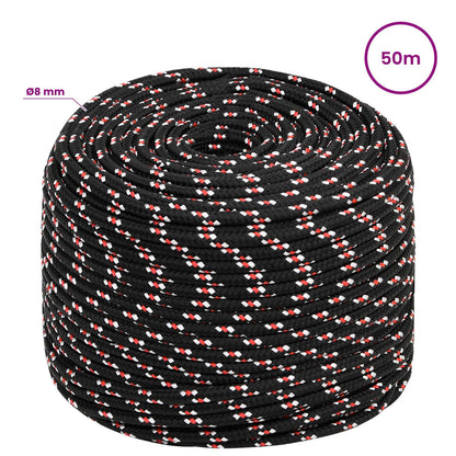 Multipurpose Utility Rope 8 mm 50 m Black and Red PP