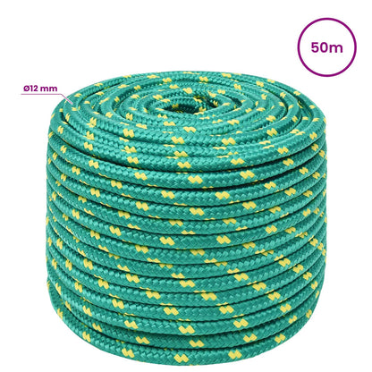 Multipurpose Utility Rope 12 mm 50 m Green PP 930 kg Max Load